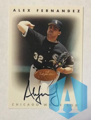 Alex Fernandez 1996 Donruss Leaf Signature Series Bronze Auto Card